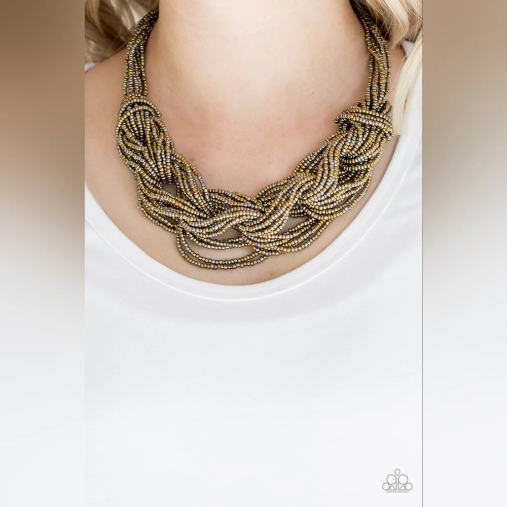 City Catwalk Brass Necklace